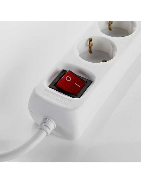 Base múltiple con interruptor 6 enchufes + 2 USB cable 1,4 m ALYCO
