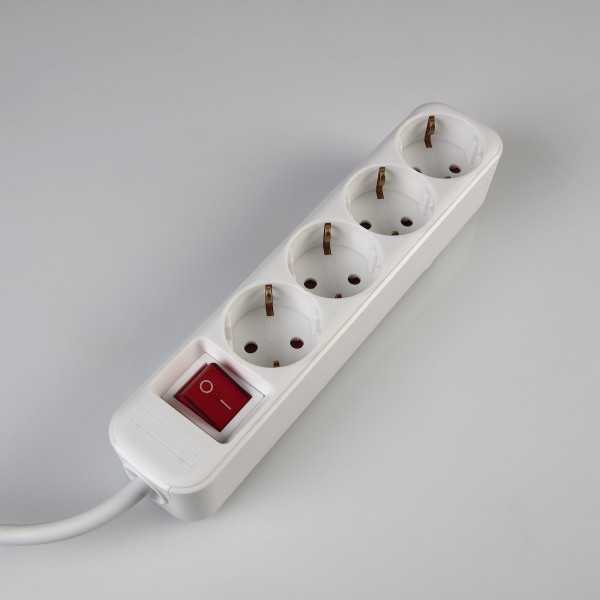 Base múltiple con interruptor 3 enchufes cable 3 m ALYCO