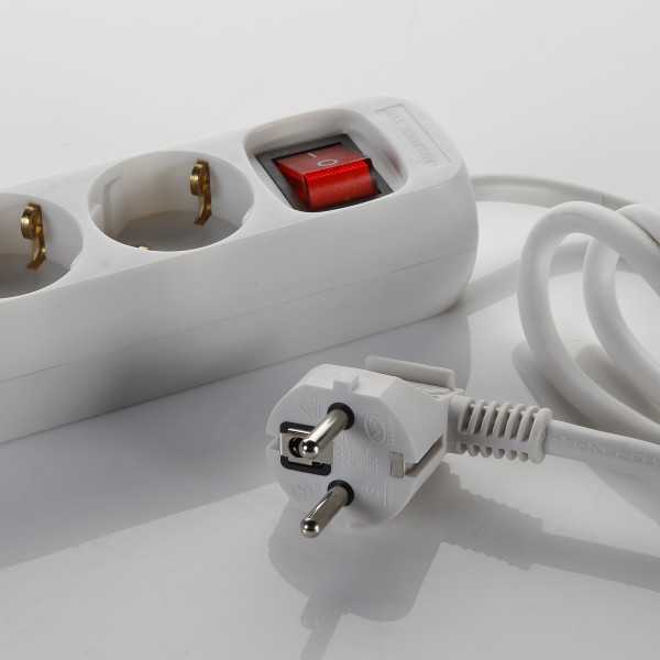 Base múltiple con interruptor 3 enchufes cable 3 m ALYCO