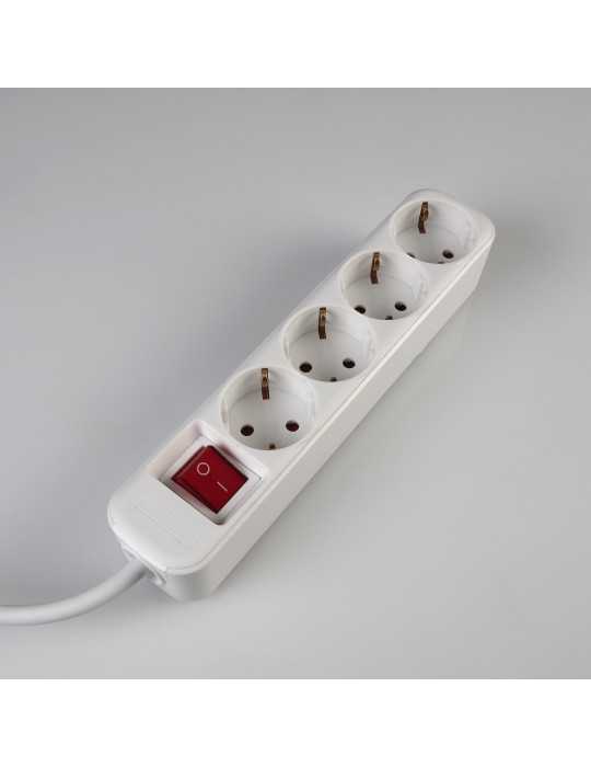 Base múltiple con interruptor 4 enchufes cable 3 m ALYCO