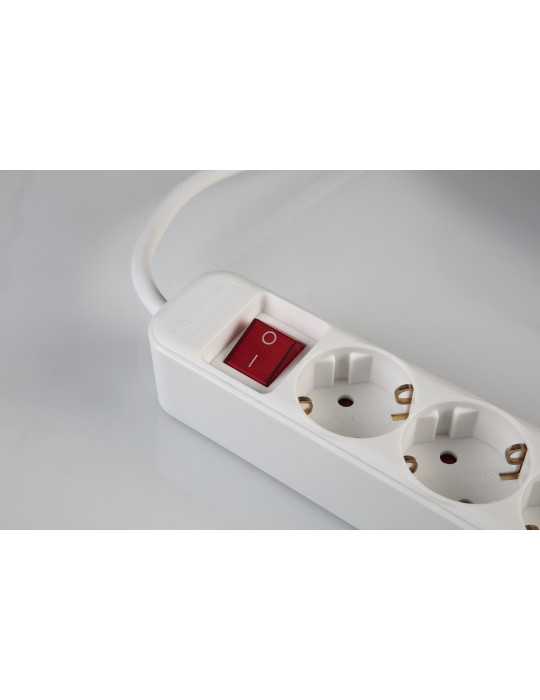 Base múltiple con interruptor 4 enchufes cable 3 m ALYCO