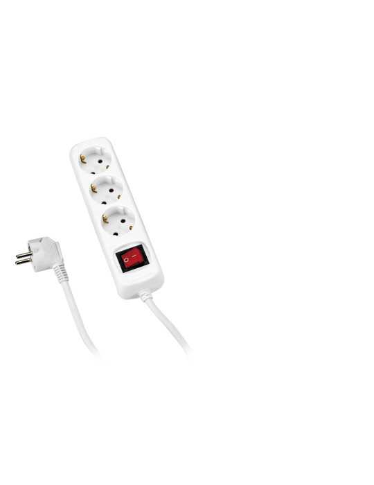 Base múltiple con interruptor 4 enchufes cable 3 m ALYCO