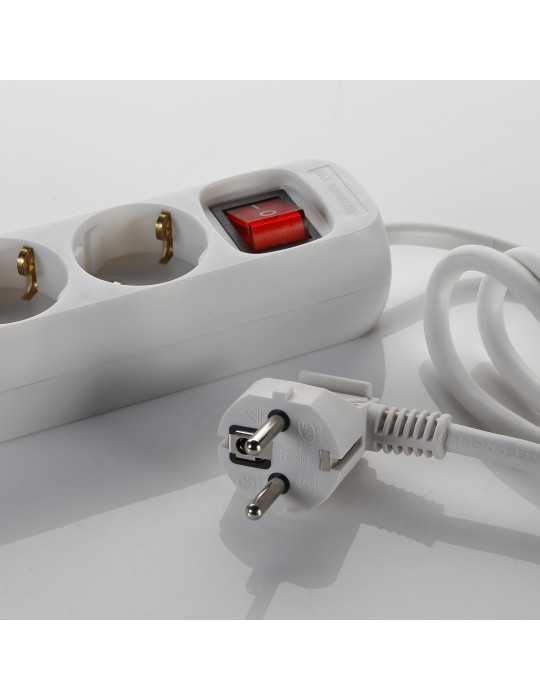 Base múltiple con interruptor 4 enchufes cable 3 m ALYCO