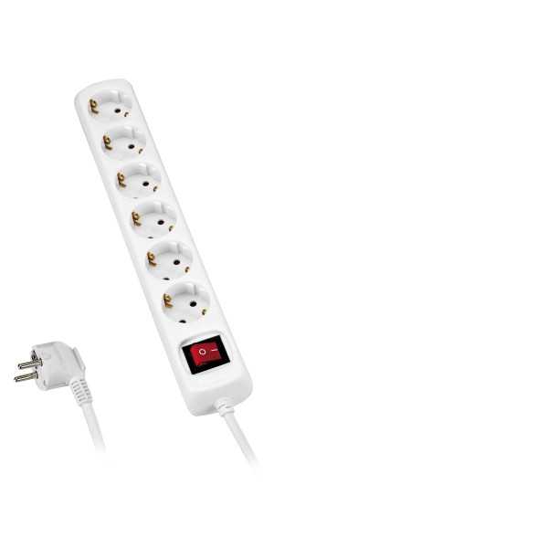 Base múltiple con interruptor 4 enchufes cable 3 m ALYCO