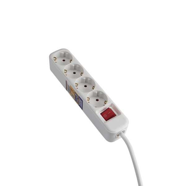 Base múltiple con interruptor 5 enchufes cable 3 m ALYCO