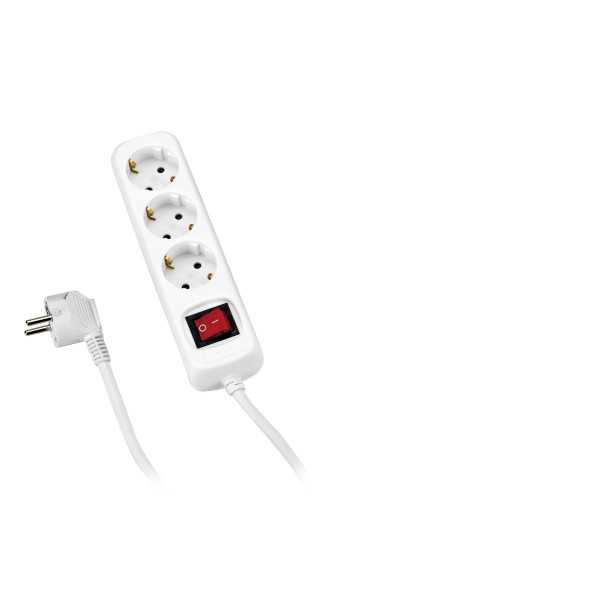 Base múltiple con interruptor 5 enchufes cable 3 m ALYCO