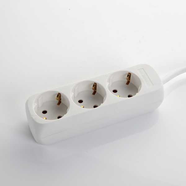 Base múltiple 3 enchufes cable 1,4 m ALYCO