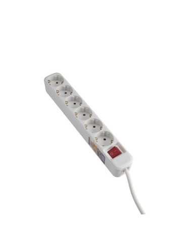 Base múltiple con interruptor 6 enchufes cable 1,4 m ALYCO