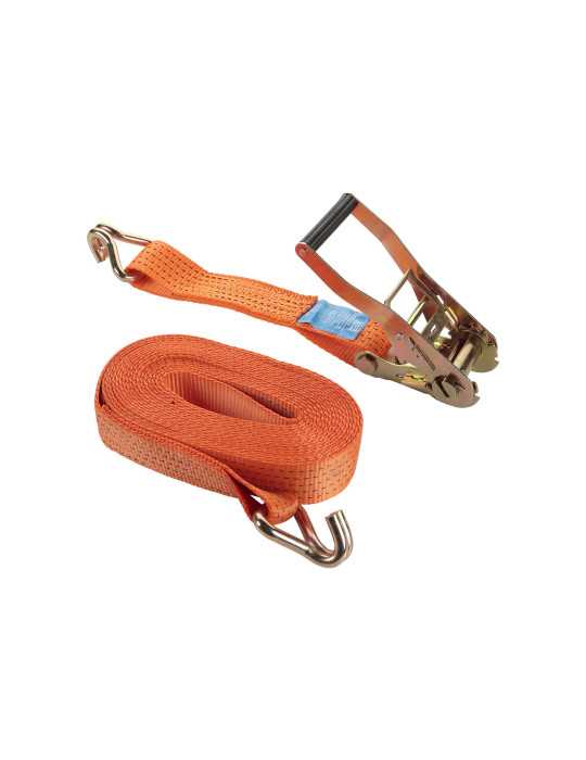 Cinta de amarre 50 mm x 12 m con trinquete y ganchos cerrados ALYCO