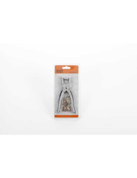 Juego remachadora de ojetes con sacabocados y ojetes ALYCO ORANGE