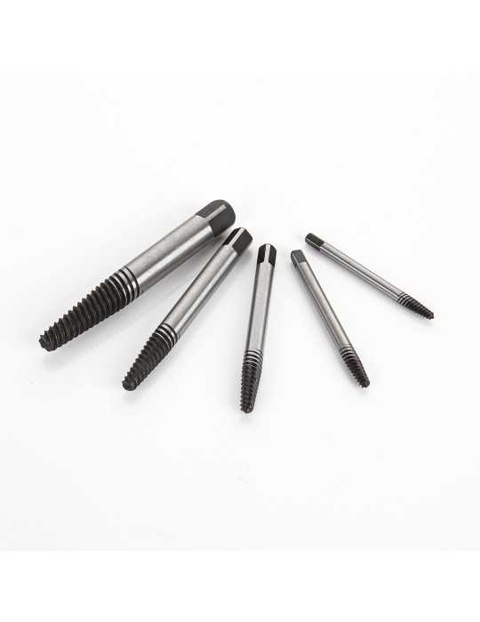Juego de extractores para tornillos en caja de plástico ALYCO