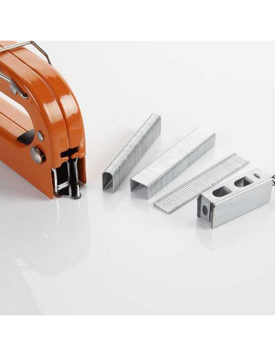 Grapadora manual 3 en 1 con 600 grapas ALYCO ORANGE