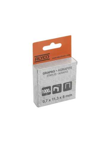 Caja 1000 grapas tipo U para grapadora ALYCO ORANGE