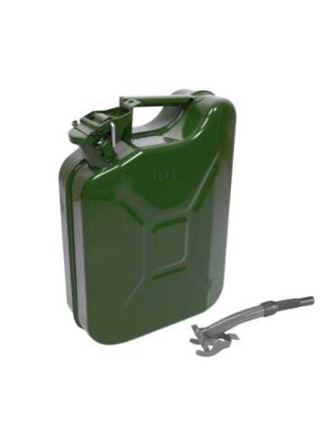 Bidón metálico Jerrycan 10 litros con boca flexible ALYCO