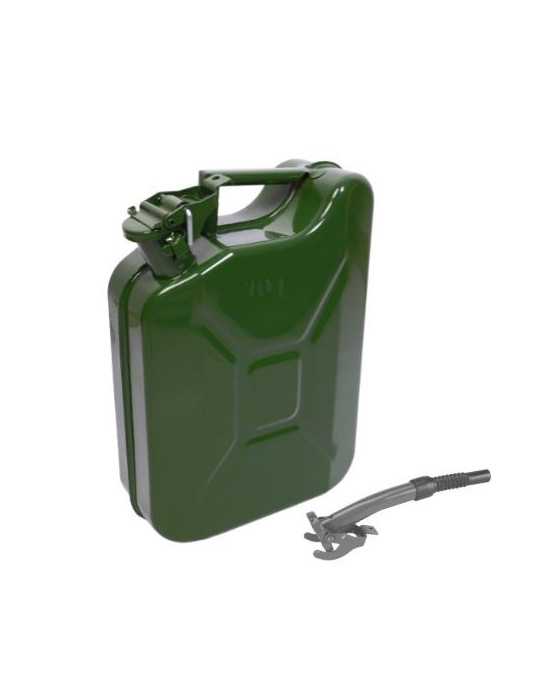 Bidón metálico Jerrycan 10 litros con boca flexible ALYCO