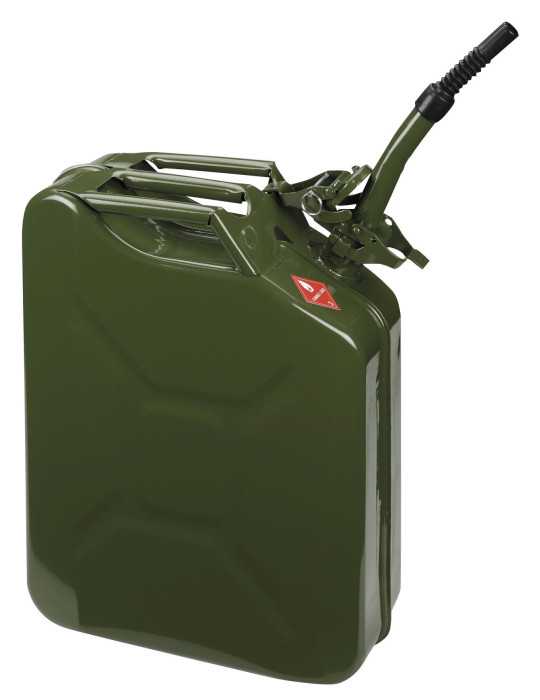 Bidón metálico Jerrycan 20 litros con boca flexible ALYCO