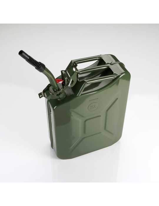 Bidón metálico Jerrycan 20 litros con boca flexible ALYCO