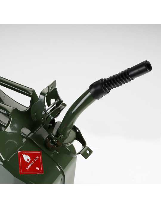 Bidón metálico Jerrycan 20 litros con boca flexible ALYCO