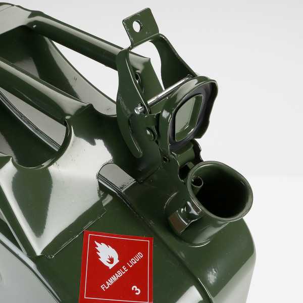 Bidón metálico Jerrycan 20 litros con boca flexible ALYCO