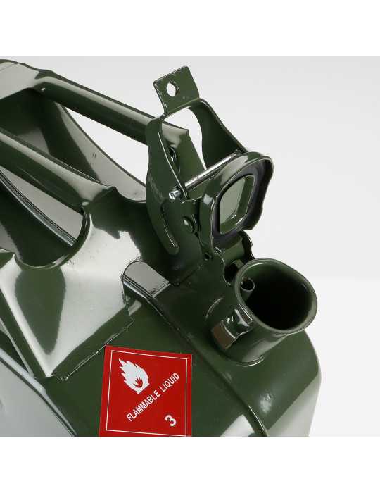 Bidón metálico Jerrycan 20 litros con boca flexible ALYCO
